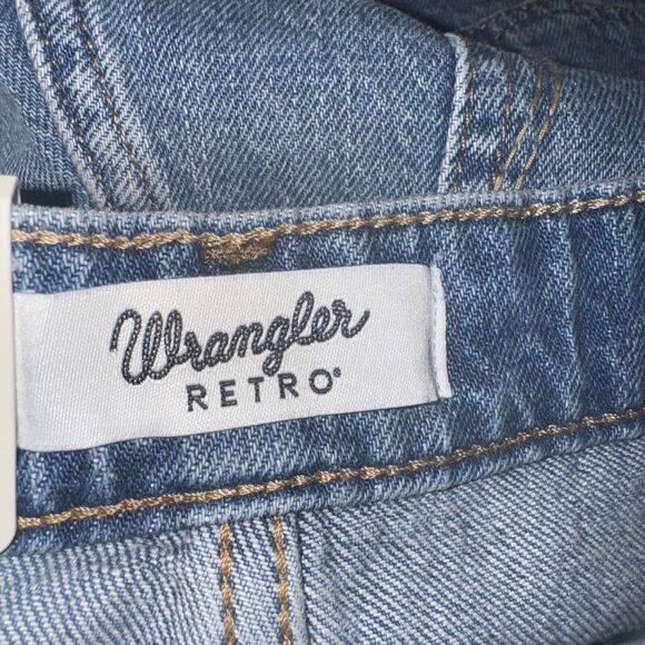Wrangler Retro high rise jean Factory Cut Off Shorts 32 X 4 Sz 13 Juniors NWT - Picture 8 of 8